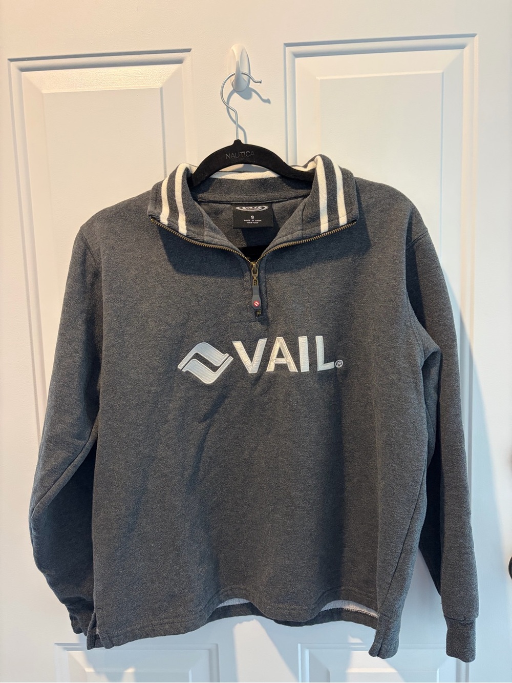 Vail Ski Women’s Gray Quarter-Zip Sweater